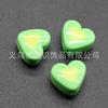 Cuentas acrílicas de doble color, color caramelo, amor, cuentas medianas, color macarrón, color sólido, cuentas sueltas con agujero recto, accesorios para pulseras DIY