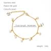 Estilo Popular Ins Europeu e Americano Novo Tornozeleira de Moda Feminina 18K Pérola Borla Titânio Aço Tornozeleira Pulseira Joia para Mulheres