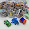 Serie de Cápsulas de Juguete Laminadas de 75 mm Cuidadosamente Seleccionada con Bloques de Construcción de Dibujos Animados, Incluyendo Aviones, Coches, Tanques y Juguetes Sorpresa para Niños