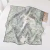 Pañuelo de Seda Estilo Delgado de Verano Protección para el Cuello Bufanda Cuadrada Pequeña para Mujer 2026 Modelo Nuevo Pañuelo de Gasa Tacto de Alta Gama Protección Solar para el Cuello Verano