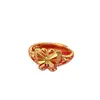 Nuevo Anillo de Mariposa 2024 Anillo Diseño Retro Dorado Simple y Exquisito Alto Nivel Regalo de Vacaciones Cumpleaños