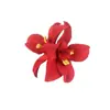 Acessórios de cabelo: Grampo de cabelo flor bauhinia vermelho vivo simulação flor grampo para franja lateral adorno de cabeça