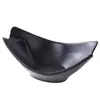 Melamina imitação porcelana preto fosco prato criativo para lanches formato irregular louça prato para lanches ktv prato de mesa