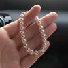 Pulsera de Plata de Ley S925 Perla Shijia Zhengyuan Moda Lujo Ligero Nicho Elegante Francés Pulsera de Perlas Imitación de Alta Gama