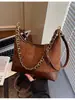 Bolso de Axila Personalizado para Mujer 2026 Nuevo Bolso de Hombro de Gamuza Otoño Vintage Bolso Cruzado Tipo Cubo para el Trabajo