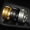 Anillo Negro de Acero Inoxidable para Hombre con Recubrimiento al Vacío Que No Se Desvanece, Joyería Decorativa para Hombre, Artículo Más Vendido en Amazon Europeo y Americano