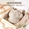 Moda Nuevo Lindo Sombrero de Boina con Orejas de Gato para Mujer, Nuevo Casual de Primavera Versátil Elegante Sombrero Octagonal Pico de Pato