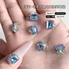 Decoraciones para Uñas Color Rojo Rosa con Brillantes Diamantes K9, Sin Base, Diamantes Apilados Hechos a Mano, Arte de Uñas de Caramelo Colorido