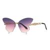 Nuevas Gafas de Sol Mariposa para Mujer, Gafas de Sol de Moda con Montura Grande Gradiente, Gafas de Sol de Estilo Callejero Moderno Europeo y Americano Transfronterizo