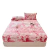 Sábana Cálida de Piel de Conejo de Invierno Protector de Colchón Espeso de Leche Polar Cubierta de Cama Antideslizante Cubierta de Ropa de Cama Cubierta Antipolvo