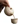 Bule de Chá Cerâmico Vermelho Estilo Wabi-Sabi, Grande Bule Xishi, Recipiente Vintage para Preparo de Chá para Escritório em Casa, Conjunto de Chá Kung Fu com Bule Único