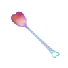 Cuchara de Café Creativa con Forma de Corazón de Acero Inoxidable, Cuchara de Postre de Aspecto Elegante y Linda, Cuchara de Celebridad de Internet, Cuchara para Miel al por Mayor