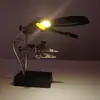 Luminária de Bancada LED com Fonte de Luz Quente e Fria, Suporte com Garra Auxiliar Multifuncional, Reparo de Soldagem, Lupa com Plug USB