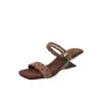 Sandalias de Mujer con Diseño Moderno y Único 2026 Verano Retro Francés Lunares Moda Cuña Slip-On Sandalias