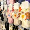 Meias Femininas Dongdaemun Desenho Animado Flor Barco Meias Coreia do Sul Fofa Coelho Menina Boca Rasa Anti-queda Fino Algodão Meias Invisíveis