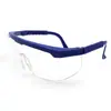 Gafas de protección para los ojos con marco azul, patas telescópicas a prueba de arena, a prueba de polvo, pulidas, protección laboral, a prueba de salpicaduras, a prueba de impactos