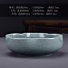 Vaso de cerâmica simples sem furos para flores de fadas, bacia especial para grama de cobre, hidropônico, tigela de bambu rica, tigela de lótus, utensílios de lótus de grande diâmetro