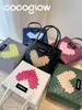 Xiaohongshu Tailandia Chiang Mai Nueva Bolsa de Cesta de Verduras Tejida de Plástico de Mano para Mujer Bolsa de Vacaciones Ocio Bolsa Hecha a Mano