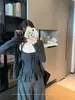 Camisola Coreana Dulce y Picante de Lunares con Volantes y Cárdigan de Manga Larga en Capas Traje de Moda Nuevo Otoño 2025 para Mujer