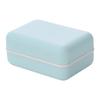 Caja de jabón de doble capa estilo europeo, caja de jabón creativa para viaje, caja de jabón portátil con drenaje y tapa, estante de jabón de doble rejilla para baño