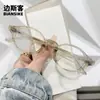 81113 Nuevo Marco de Gafas de Moda Coreana Tr Espejo Plano Retro Café Marrón Marco Pequeño Se Puede Equipar con Grado Luz Antiazul