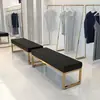 Sillón de Hierro Forjado para Barbería Área de Descanso Banco para Cambiar Zapatos Banco Largo de Sofá Vestidor Banco Largo de Celebridad de Internet
