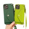 Adecuado para iPhone 17 Pro Max Funda Cruzada para Teléfono Cruzada 17 Air Porta Tarjetas Billetera con Monedas Correa Funda Protectora