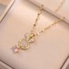 Collar para Mujer, Tendencia en TikTok, Estilo Popular, Cadena Clavícula Nueva al por Mayor Única y Dulce Lindo Ojo de Gato Conejo