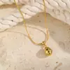 Lele Jewelry Cadena para Clavícula de Acero Inoxidable con Colgante de Gota de Agua Simple, Tendencia Ins de Nicho, Chapado en Oro, Estilo Europeo y Americano