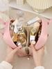 Bolsa de Cosméticos Tejida Estilo Ins Portátil Tagi Bolsa de Cosméticos Portátil de Alto Valor Bolsa de Almacenamiento de Cosméticos de Gran Capacidad