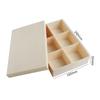 Caja de Empaque para Pastelería China, Pasteles de Yema de Huevo y Snacks de Frutas, Caja de Regalo de Festival de Medio Otoño, Snacks de Pasteles de Luna, Pasteles de Pastelería, Caja Cuadrada de Madera de Nueve Compartimentos