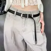 Cinturón tejido liso de color sólido personalizado para mujer, adecuado para faldas y jeans, no necesita agujeros, cinturón delgado de cuero retro de alta gama