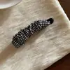Grampo Banana Plissado Estilo Retrô Estampa de Leopardo Bolinhas na Parte de Trás da Cabeça para Mostrar Volume do Cabelo Grampo Horizontal Presilha para Cabelo Preso em Rabo de Cavalo Alto Grampo Vertical