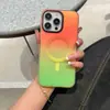 Capa de Celular Magnética com Sucção 16 de Lado Duplo com Sensação de Pele Gradiente Adequada para Iphone15Promax Apple 14 Colorida Criativa 13