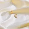 Brinco dourado de design exclusivo brincos estilo frio moda elegante alta qualidade clipe de orelha espiral de mosquito sem furo para mulheres