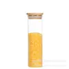 Frasco de Almacenamiento de 80 mm Tubo de Vidrio con Corcho Botella Botella de Vidrio para Té de Flores Botella Sellada para Almacenamiento de Granos de Alimentos Tapón de Corcho