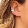 Amazon Transfronterizo Nueva Moda Clip para Cartílago Clip para Oreja Individual Oreja Traje Diseño de Nicho Pendientes Retro Joyería