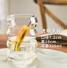 Taza de vidrio borosilicato de doble capa para el hogar, creativa, de aspecto atractivo, vaso de agua oruga, vaso de agua de vidrio resistente al calor