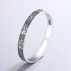 Pulsera de Apertura Distintiva de Moda Vintage Desgastada Estrella Luna Flor para Mujeres