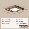 Lámpara de Techo para Sala de Estar Estilo Vintage 2026, Veta de Madera de Nogal Retro, Lámpara Rectangular Simple para Vestíbulo Principal, Paquete Completo de Iluminación para el Hogar