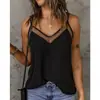 Estação Independente Transfronteiriça 2024 Amazon verão moda feminina nova europeia e americana sexy cor sólida decote V costas nuas regata