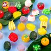 Micro-paisagem simulação broto de fruta baía de grãos pêssego tomate decorações DIY acessórios de saco surpresa pequenos ornamentos de mesa