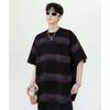 Nartaliy Camiseta de Contraste American Stripe Tie-Dye para Hombre Verano Americano Cuello Pequeño Manga Corta Fresca Media Manga
