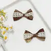Botões de renda xadrez clássicos e laços de cereja com estampa de leopardo para acessórios de cabelo DIY feitos à mão, roupas, bonecas, sapatos e chapéus