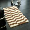 Alfombra de Piso Geométrica Simple Estilo Nórdico Flocado Hogar Baño Alfombra de Piso de Baño Absorbente de Agua Antideslizante Felpudo Venta al por Mayor