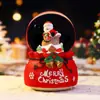 Bola de cristal de Natal produto novo transfronteiriço caixa de música, caixa de música criativa com neve brilhante Papai Noel, presente de feriado