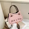 Bolso de hombro de gatito lindo de dibujos animados, un bolso versátil para niñas, perfecto para estudiantes, y un bolso cruzado pequeño casual