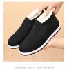 Zapatos de Algodón Old Beijing para Hombre de Invierno, Suela Gruesa Suave Antideslizante Casual Cálidos sin Cordones para Papá, Venta al por Mayor Transfronteriza