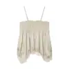 ZA Europa Transfronteiriça Comércio Exterior Roupas Femininas AliExpress Venda Quente Verão Barra Assimétrica Renda Patchwork Estilo Lingerie Camisola