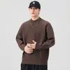 Suéter de Capa Base Cálido de Cuello Alto Estilo Retro Americano para Hombre 2026 Otoño/Invierno Nuevo Suéter de Punto Holgado de Moda